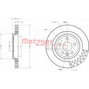 Слика 1 на кочионен диск METZGER Coated 6110590