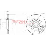 Слика 1 на кочионен диск METZGER Coated 6110612