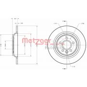 Слика 1 на кочионен диск METZGER Coated 6110728