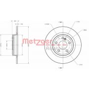 Слика 1 на кочионен диск METZGER Coated 6110732