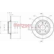 Слика 1 $на Кочионен диск METZGER Coated 6110740