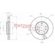 Слика 1 $на Кочионен диск METZGER Coated 6110760