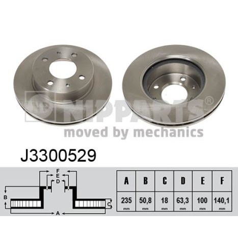 Слика на Кочионен диск NIPPARTS J3300529