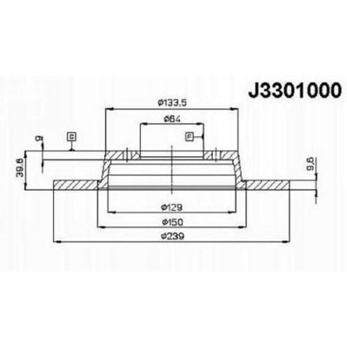 Слика на Кочионен диск NIPPARTS J3301000