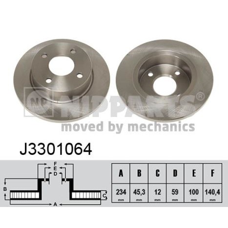 Слика на Кочионен диск NIPPARTS J3301064