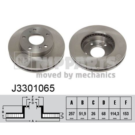 Слика на Кочионен диск NIPPARTS J3301065