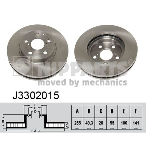 Слика на Кочионен диск NIPPARTS J3302015