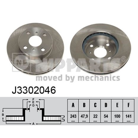 Слика на Кочионен диск NIPPARTS J3302046