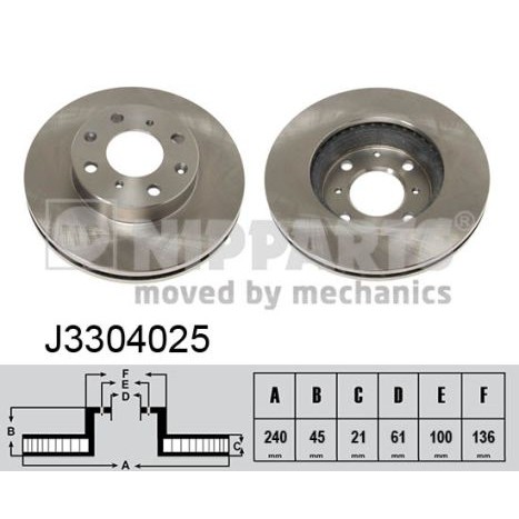 Слика на Кочионен диск NIPPARTS J3304025