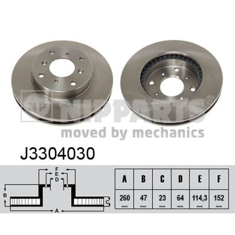 Слика на Кочионен диск NIPPARTS J3304030