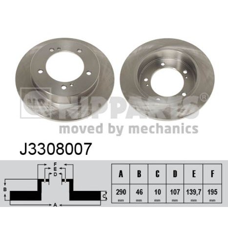 Слика на Кочионен диск NIPPARTS J3308007