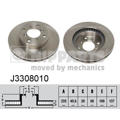 Слика на Кочионен диск NIPPARTS J3308010