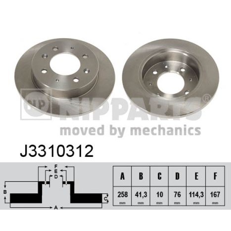 Слика на Кочионен диск NIPPARTS J3310312