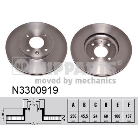 Слика на Кочионен диск NIPPARTS N3300919