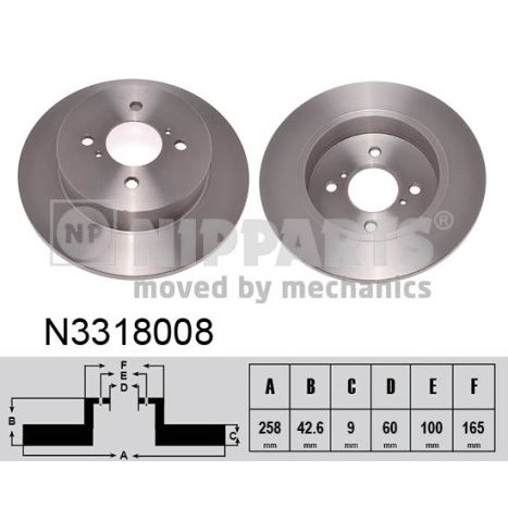 Слика на Кочионен диск NIPPARTS N3318008