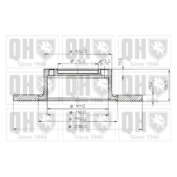 Слика на Кочионен диск QUINTON HAZELL BDC3141