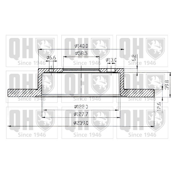 Слика на Кочионен диск QUINTON HAZELL BDC3500