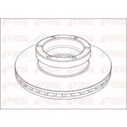 Слика 1 $на Кочионен диск REMSA Heavy Duty Brake Disc NCA1004.20