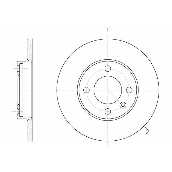 Слика на кочионен диск ROADHOUSE 6088.01 за VW Scirocco (53B) 1.3 - 60 коњи бензин