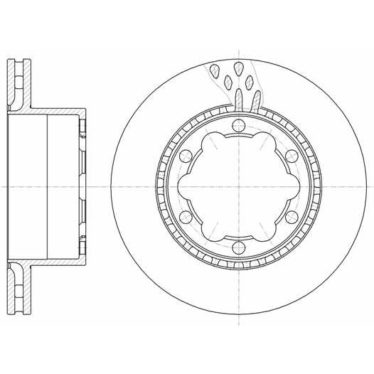 Слика на кочионен диск ROADHOUSE 61036.10 за Mercedes Sprinter 5-t Platform (906) 511 CDI (906.153, 906.155, 906.253, 906.255) - 109 коњи дизел