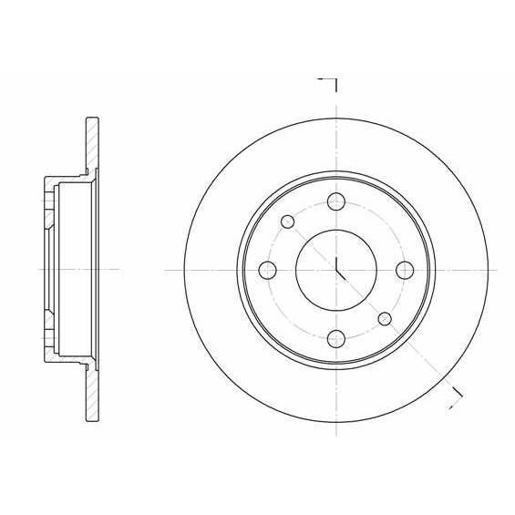 Слика на кочионен диск ROADHOUSE 6110.00 за Fiat Idea 1.6 D Multijet - 120 коњи дизел