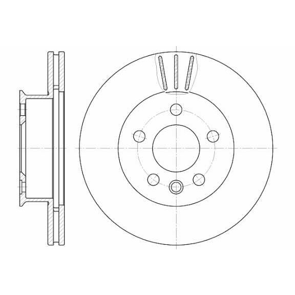 Слика на кочионен диск ROADHOUSE 6416.10 за VW Transporter T4 Bus 2.4 D - 78 коњи дизел