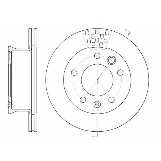 Слика на кочионен диск ROADHOUSE 6461.10 за Mercedes Sprinter 3-t Platform (903) 311 CDI - 109 коњи дизел