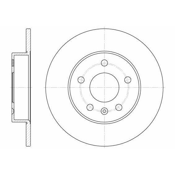 Слика на кочионен диск ROADHOUSE 6578.00 за Opel Astra H Van 1.7 CDTI - 110 коњи дизел