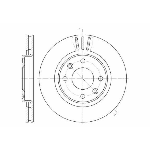 Слика на кочионен диск ROADHOUSE 6603.10 за Citroen Berlingo 1 BOX M 1.9 D (MBDJY) - 70 коњи дизел