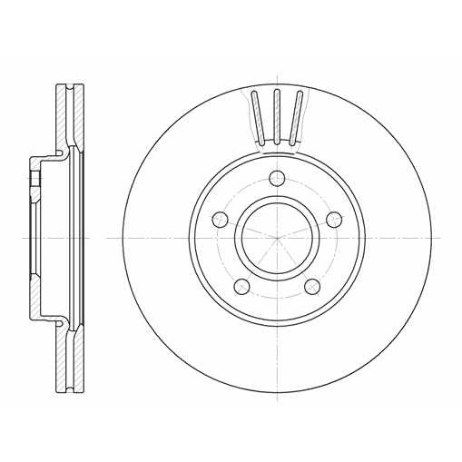 Слика на кочионен диск ROADHOUSE 6710.10 за Volvo C30 D5 - 180 коњи дизел