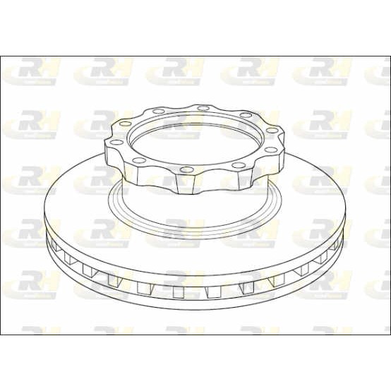 Слика на кочионен диск ROADHOUSE Heavy Duty Brake Discs NSX1039.20 за камион MAN E 2000 33.360 DFALC - 360 коњи дизел