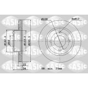 Слика 1 на кочионен диск SASIC 2464W14J