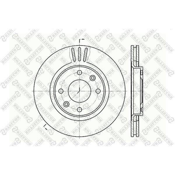 Слика на кочионен диск STELLOX 6020-1929V-SX за Citroen Berlingo 1 BOX M 1.9 D (MBDJY) - 70 коњи дизел