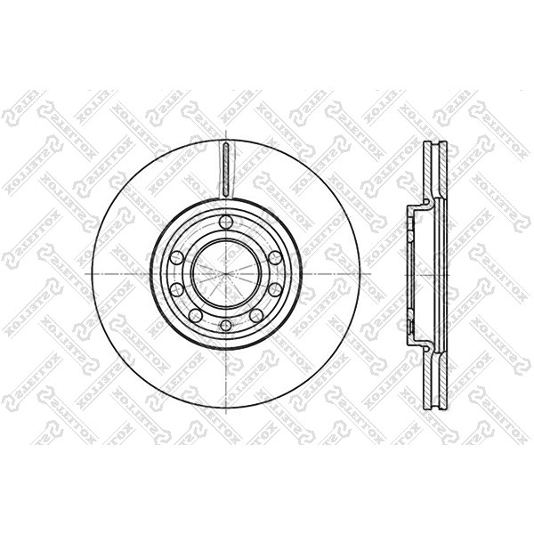 Слика на кочионен диск STELLOX 6020-3645V-SX за CADILLAC BLS Sedan 1.9 D - 180 коњи дизел