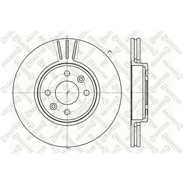 Слика на кочионен диск STELLOX 6020-3919V-SX за Renault Megane 2 Grandtour 1.5 dCi - 82 коњи дизел