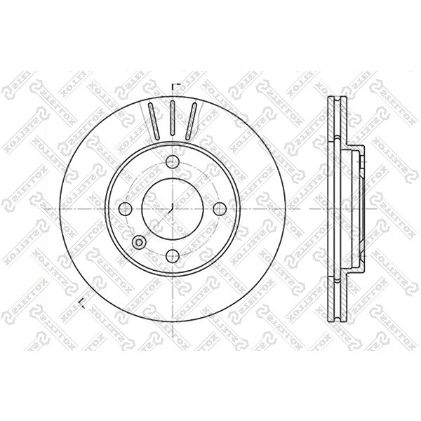 Слика на кочионен диск STELLOX 6020-4724V-SX за Seat Ibiza 2 (6K) 1.6 i - 75 коњи бензин