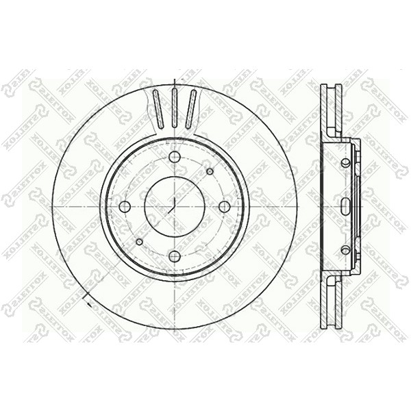 Слика на кочионен диск STELLOX 6020-4839V-SX за Mitsubishi Carisma Saloon (DA) 1.8 GDI (DA2A) - 122 коњи бензин