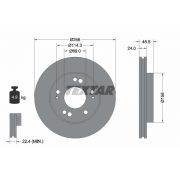 Слика 1 $на Кочионен диск TEXTAR 92063000