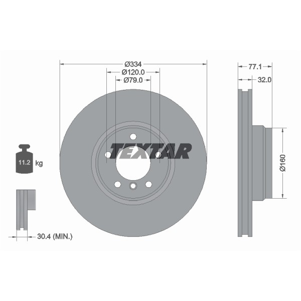 Слика на Кочионен диск TEXTAR 92072200