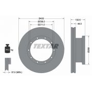 Слика 1 на кочионен диск TEXTAR 93087900