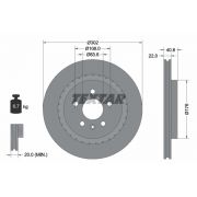 Слика 1 на кочионен диск TEXTAR PRO+ 92168305