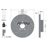 Слика 1 на кочионен диск TEXTAR PRO+ 92265225