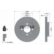 Слика 1 на кочионен диск TEXTAR PRO 92012103