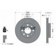 Слика 1 на кочионен диск TEXTAR PRO 92029603