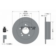 Слика 1 на кочионен диск TEXTAR PRO 92032003