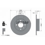 Слика 1 на кочионен диск TEXTAR PRO 92036003