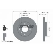 Слика 1 на кочионен диск TEXTAR PRO 92036203