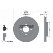 Слика 1 на кочионен диск TEXTAR PRO 92036803