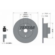 Слика 1 на кочионен диск TEXTAR PRO 92041803