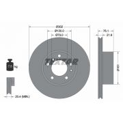 Слика 1 на кочионен диск TEXTAR PRO 92042203